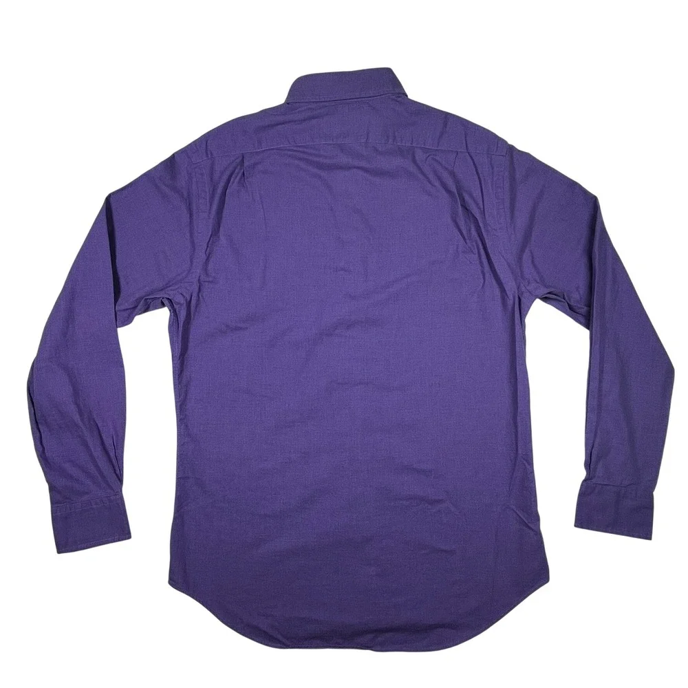 Polo Ralph Lauren Button Down Shirt Mens Large Purple Slim Fit Business Casual